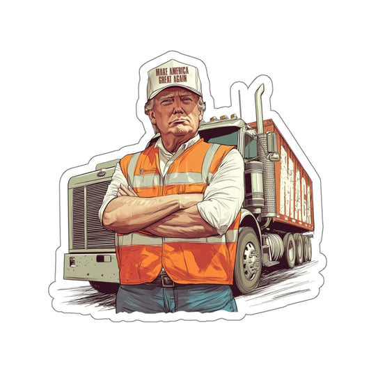TRUMP MAGA TRAILER STICKER