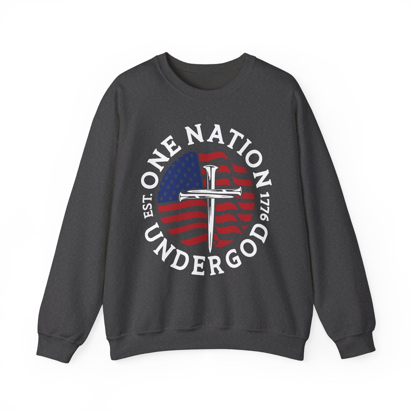 ONE NATION UNDER GOD 1776-COLOR SWEATSHIRT