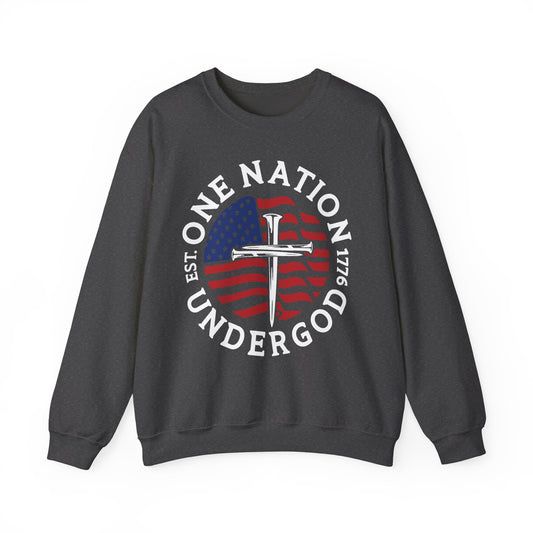 ONE NATION UNDER GOD 1776-COLOR SWEATSHIRT