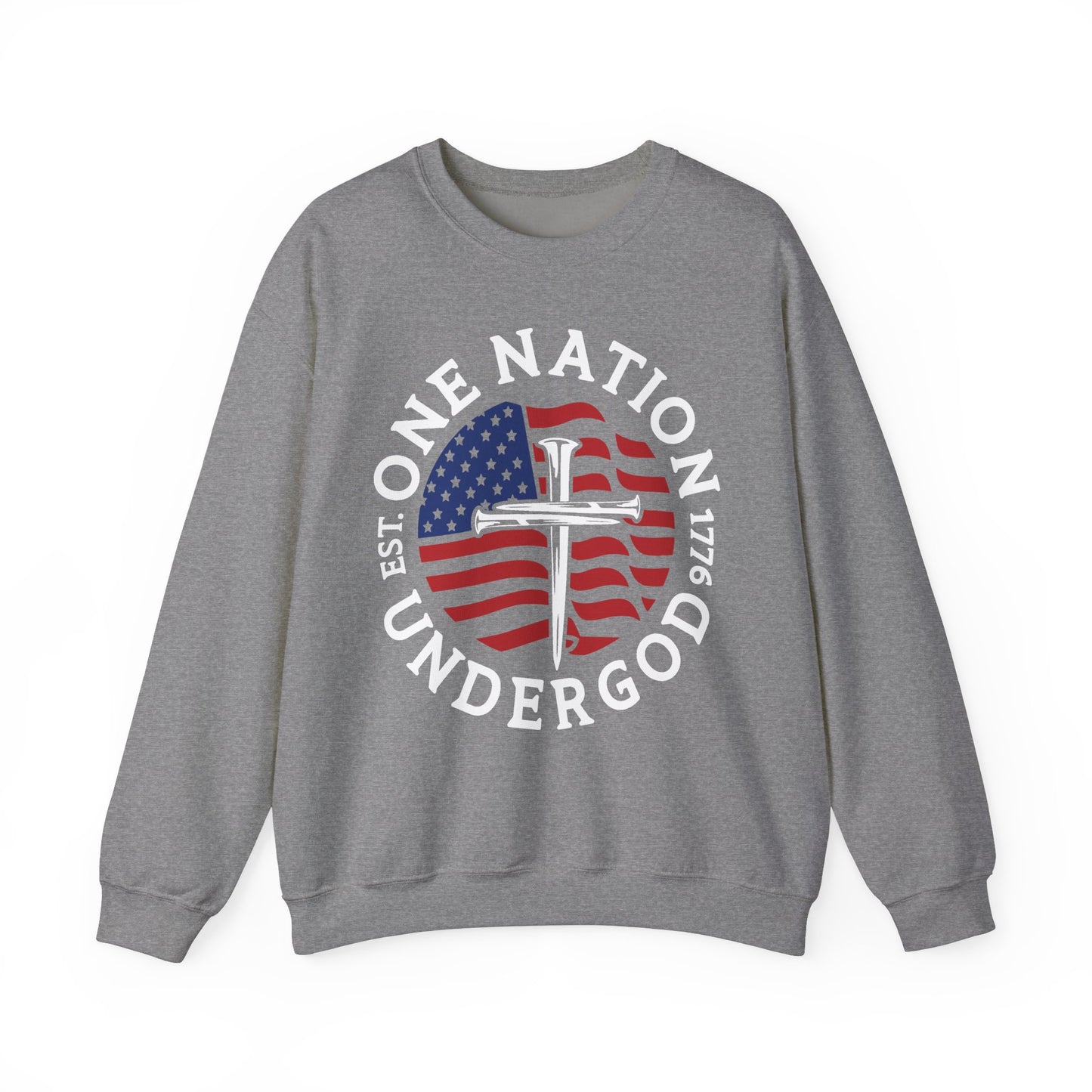 ONE NATION UNDER GOD 1776-COLOR SWEATSHIRT