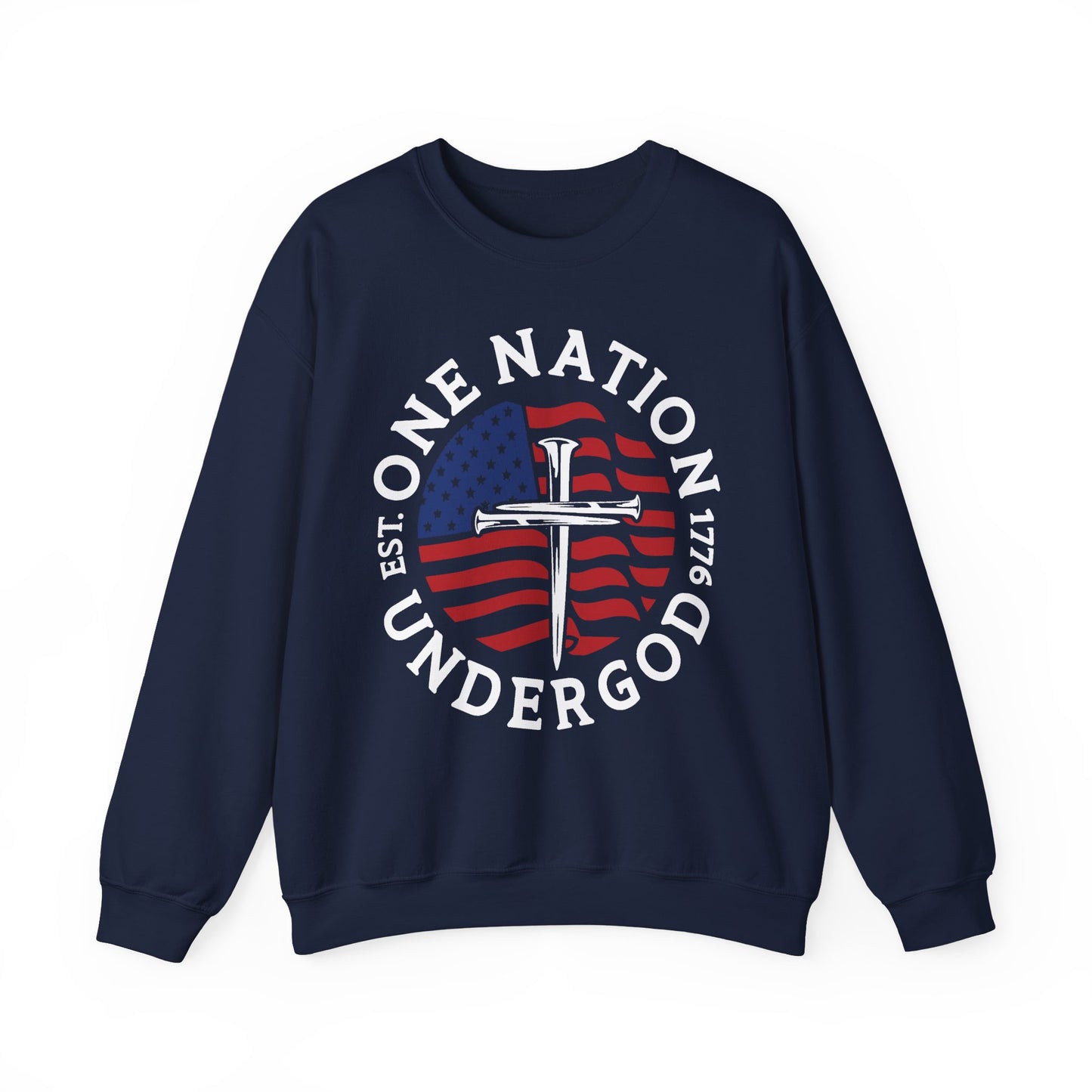 ONE NATION UNDER GOD 1776-COLOR SWEATSHIRT