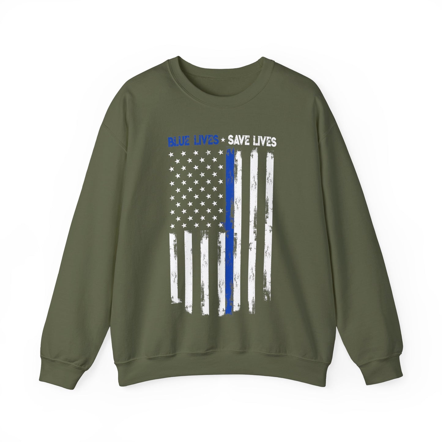 BLUE LIVES SAVE LIVES SWEATSHIRT