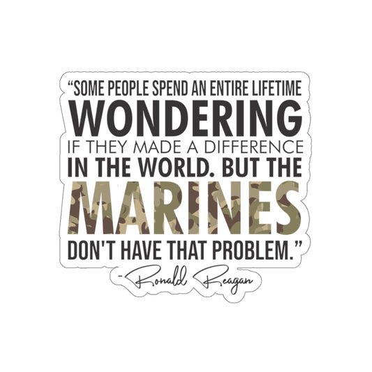 MARINES QUOTE BY RONALD REAGAN STICKER
