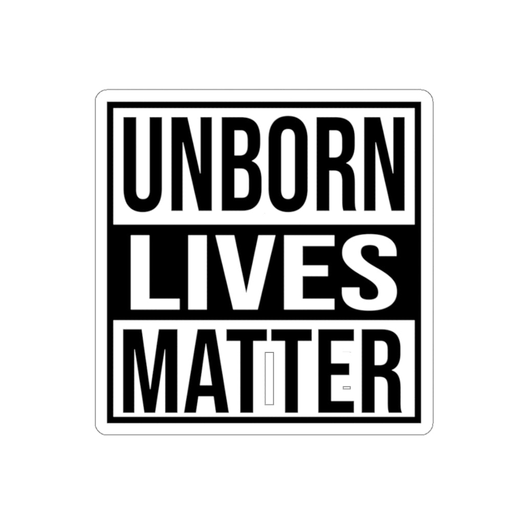 thumbnail image 2 of Oval 'Unborn Lives Matter' Vinyl Sticker Decal - Pro Life / Anti Abortion Graphic By WarlordOne 2 of 6